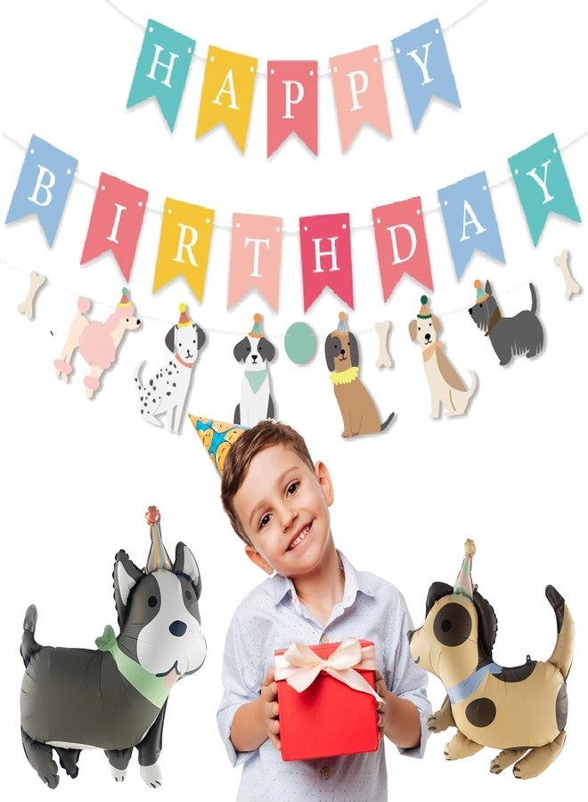 DYT 4PCS Dog Mylar Balloons Set Paw Print Foil Balloons Dog Character Party Decorations Paw Party Balloons for Pets Dog Birthday Party Decoration - Image 4